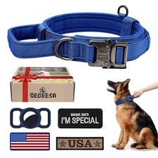Tactical Dog Collar Adjustable Military Collar: - Nylon K9 Collars with Handl...
