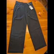 Everlane Black Tencel Cotton Blend Way High Wide Leg Pants NWT 6S