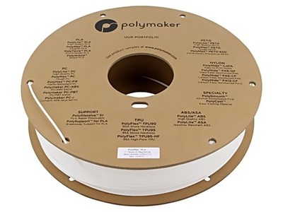 PA06002 Filament: PLA Tough 1,75mm weiss 190-230°C 750g PolyMax  POLYMAKER