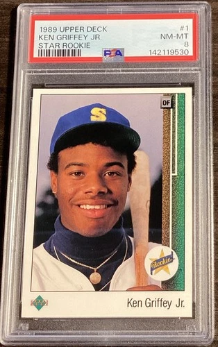 1989 Upper Deck Ken Griffey Jr. #1 Star Rookie PSA 8 NM-MT Seattle Mariners!
