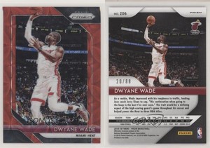 2018-19 Panini Prizm Choice Red Prizm /88 Dwyane Wade #206 HOF
