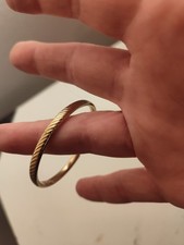Kiddie Kraft 14K Gold Filled Heart Etched Child's Bangle Bracelet