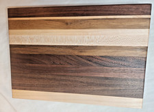 Handmade Walnut  Maple Wood Cutting Board Rustic Charcuterie Serving Tray USA