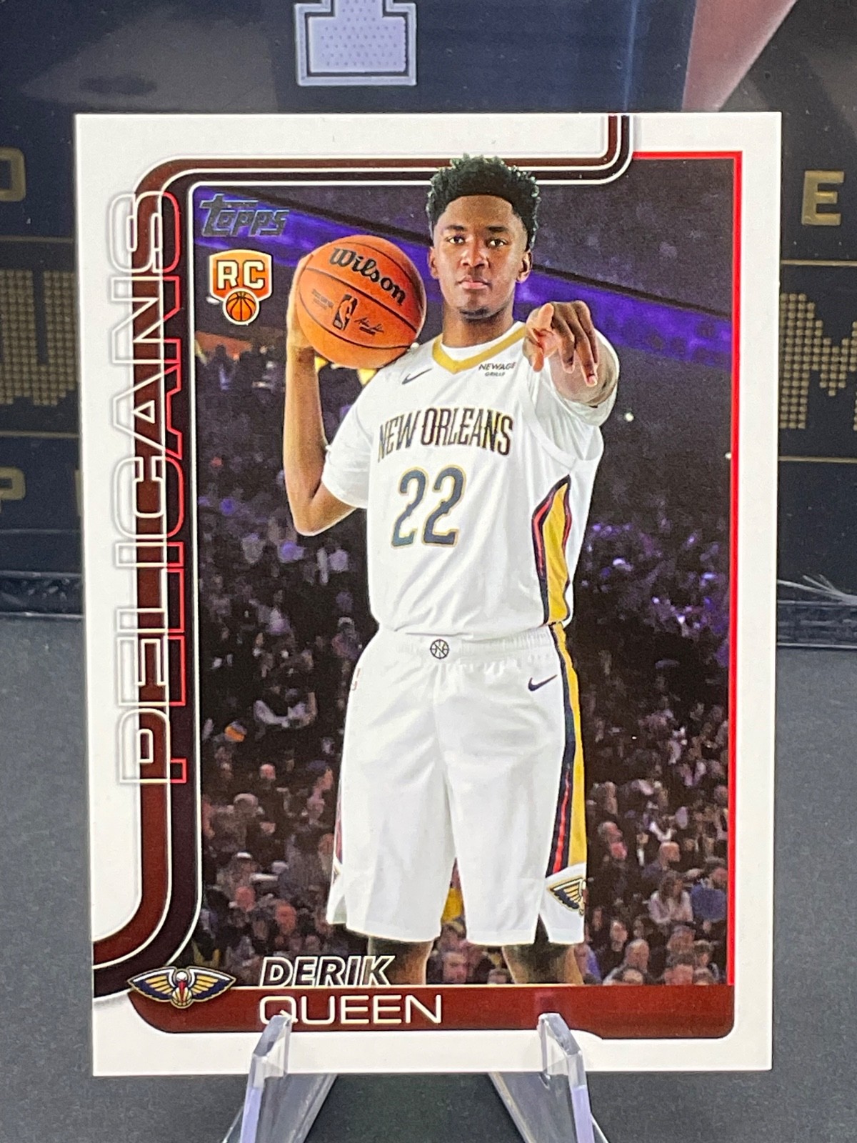 2025-26 Topps Basketball #213 Derik Queen Rookie Card Pelicans