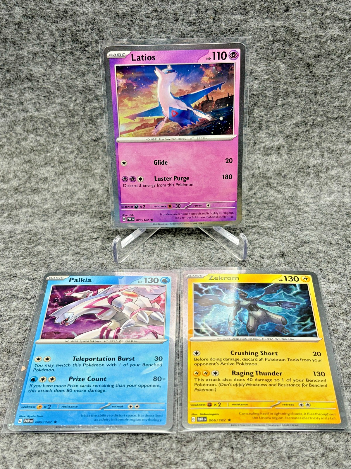Pokemon - Latios, Zekrom, Palkia Cosmos Holo Promos PAR 073, 066, 040