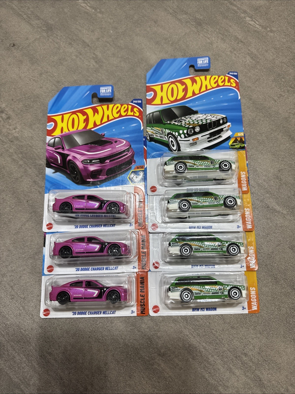 HOT WHEELS 2025 20 Dodge Charger Hellcat and BMW M3 Wagon Lot of 5 New TH