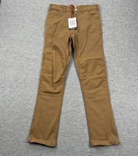 Topo Designs Pantalone Doppio Uomo 30x32 Marrone Tela Doppio Ginocchio Cordura Lavoro NUOVO