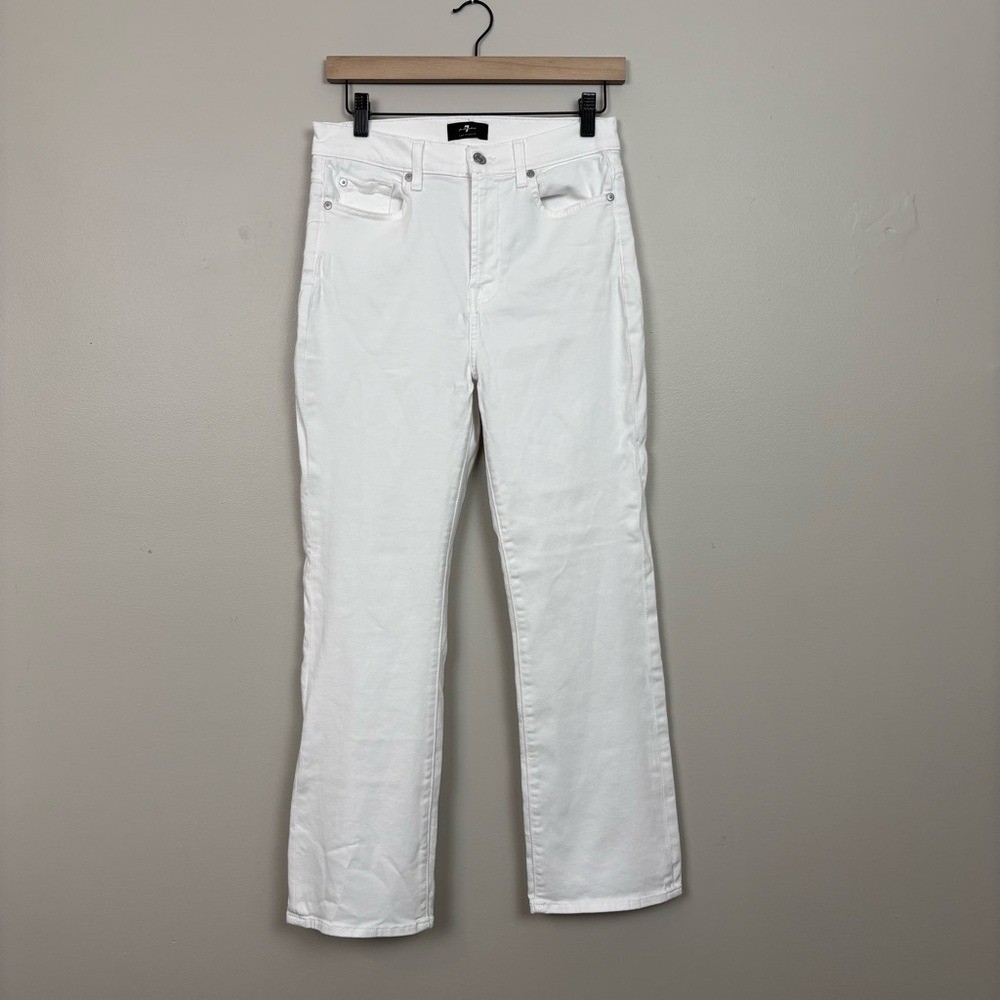 29 White High Waist Slim Kick High Rise Stretch Denim