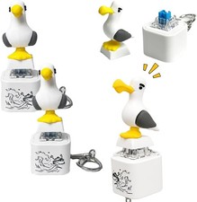 Seagull Mine Sound Button Keychain, Rechargeable Fidget Clicker