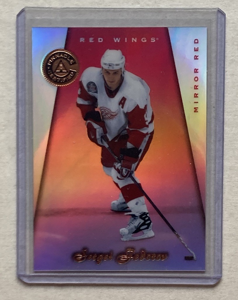Sergei Fedorov 1996-97 Pinnacle Certified Mirror Red Detroit HOF