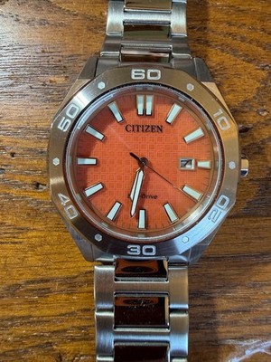 Citizen BM7630-80Z Eco-Drive Orange Dial Extra Clasp Full Kit
