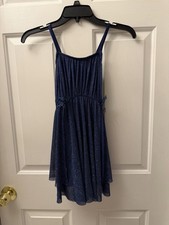 Weissman Showtime 18870 Saturn Dance Costume Dress Navy Glitter Mesh MC