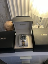 Rado HyperChrome Chronograph Green Dial Two Tone Watch R32259323 Full Set Unworn
