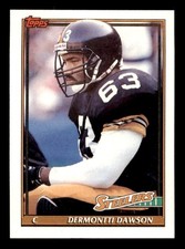 1991 Topps #289 Dermontti Dawson Sharp Corners, Clean Surface