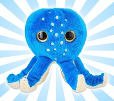 Blue Octopus Plush Stuffed Animal Soft Toy Cuddly Ocean Creature Sea Life 7"