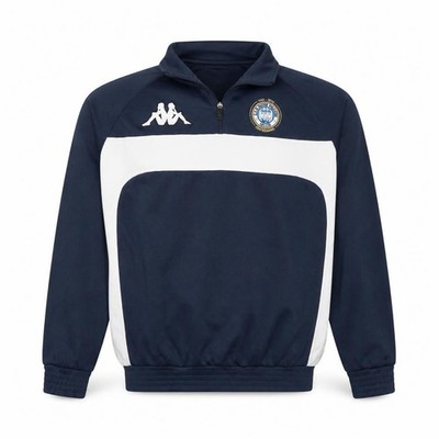 Kappa Herren 1/4 Zip Sweatshirt Gr. M blau langarm bestickt
