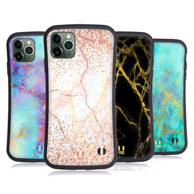 HEAD CASE DESIGNS MARMOR GLITZER DRUECKE HYBRID HUELLE FÜR APPLE iPHONES HANDYS
