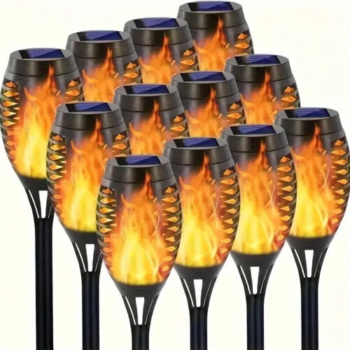 20 pc Flickering LED Solar Power Flame Torch Light