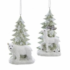 Winter Woods Bear /or Deer Ornament