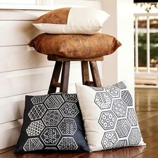 Boho Pillow Covers 18 x 18 Set of 4, Decorative Throw Pillows Modern Farmhouse