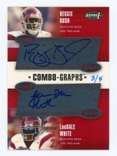2006 SAGE Aspire Combo Graphs Reggie Bush/LenDale White Dual Auto Rookie RC 3/5