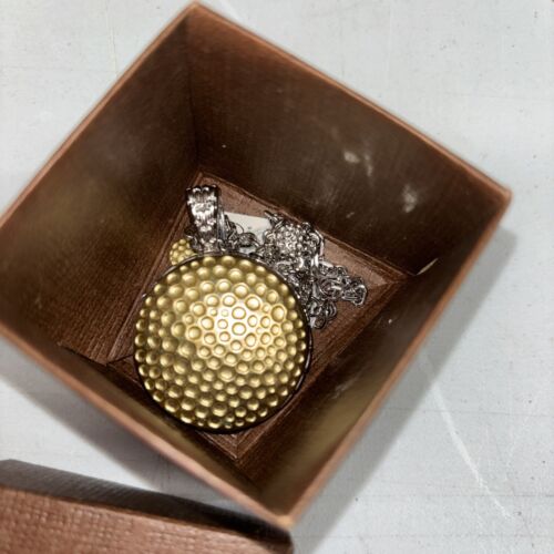 Park Lane Gilded Necklace 18” Matte Gold SilverTone Hammered Medallion - Picture 3 of 3