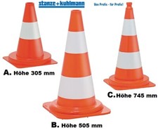 Leitkegel Pylonen Absperrhütchen Baustelle Verkehrsleitkegel 30,5  50,5 + 74,5cm