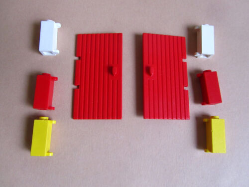 LEGO Tür 3644 rot 2 Stück mit Halter 3581 - Afbeelding 1 van 3