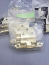 8  Belwith Inset Cabinet Hardware P143-3 Brass Finish Self-Closing 3/8" Hinges