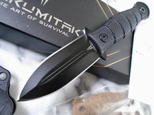 Takumitak Little Buddy Dagger Knife Dual Edge Full Tang 3Cr13 TKF3S04 Blackout