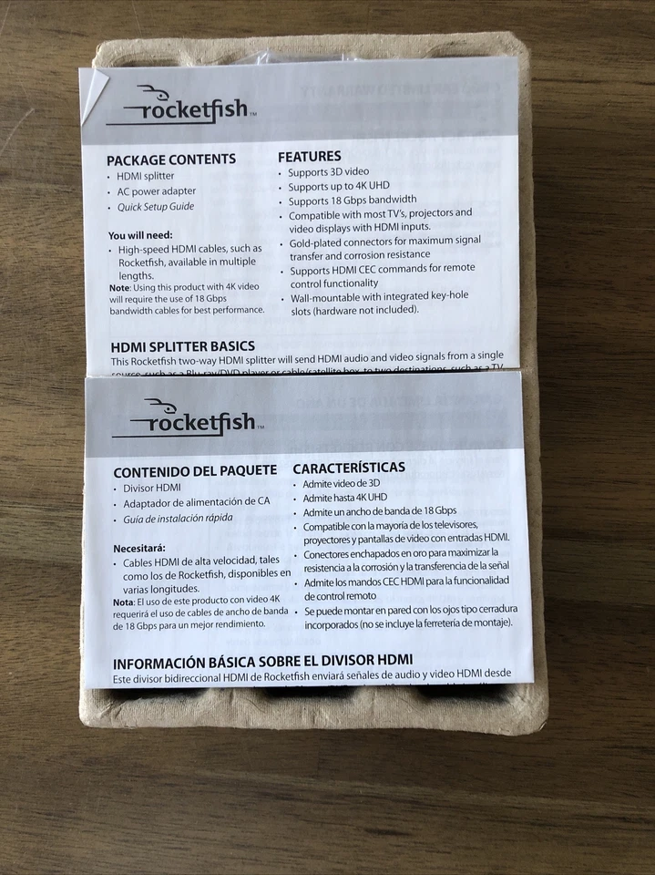 Rocket fish 2 Outlet HDMI Splitter - Image 4 of 4