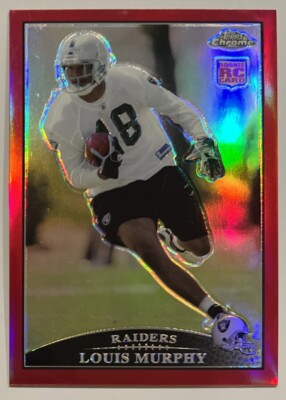 Louis Murphy 2009  Topps Chrome Red Refractor RC # D 22/25 #TC211 Raiders ESE