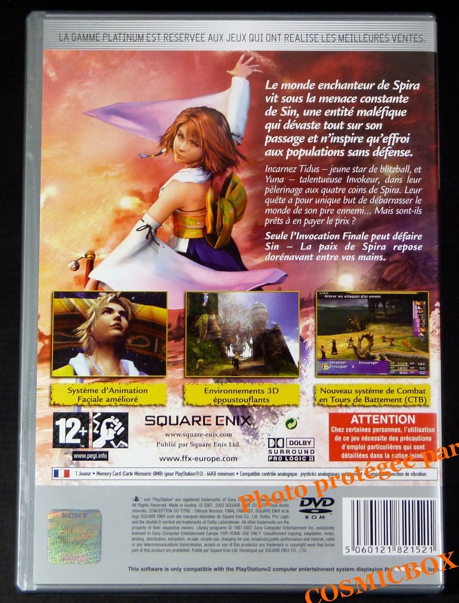 Final Fantasy X Sur PS2 – Complet, Testé, PAL Français, Bon état