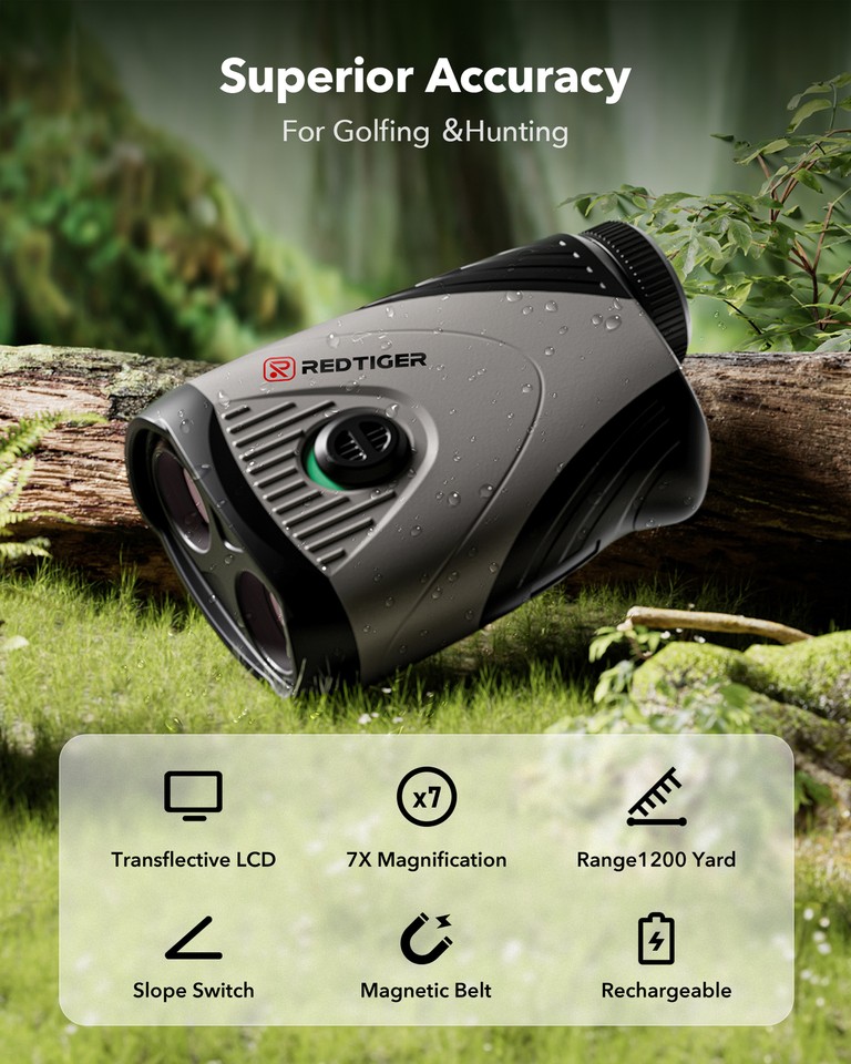 REDTGER Range Fnder for Huntng,1600 Yards Laser rangefnder,7X