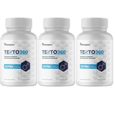 Testo 360 Testosterone Booster for Men Stamina Libido Male Enhancement 3 Pack 