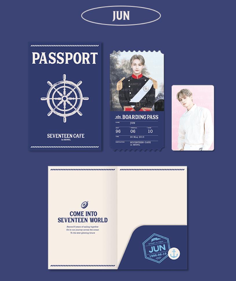 SEVENTEEN CAFE IN SEOUL OFFICIAL MD GOODS TICKET PHOTO + PHOTOCARD