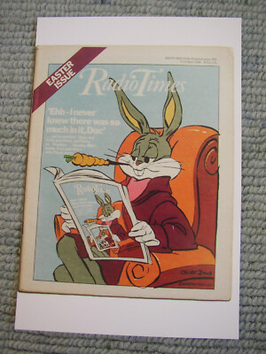 Postcard Radio Times 5-11 April 1980 Bugs Bunny 46th Birthday card Easter Warner