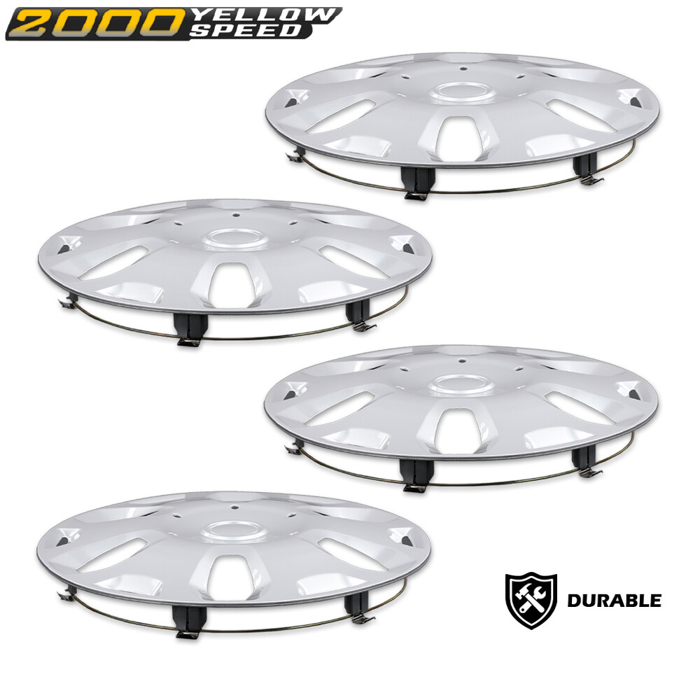 15" Hubcaps Wheel Covers Set For 2010-2013 Ford Transit – Silver, Car Wash Safe (4-Pack) - View #3