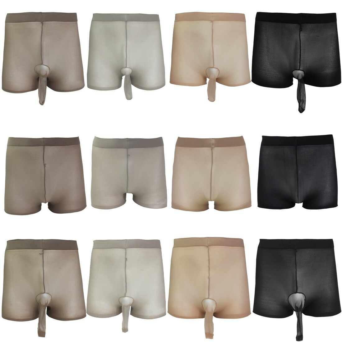 Mutande Uomo Boxer Brief Con Sacca - Costume Slip - Intimo Elastico Raion Spandex Taglia XL - Foto 4