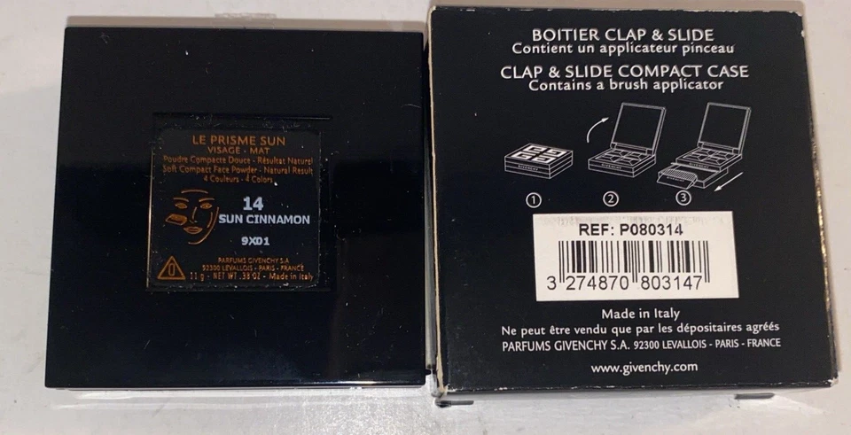 GIVENCHY SUN CANELA # 14 CARA POLVO SUAVE 4 COLORES HECHO EN ITALIA NUEVO EN CAJA Foto 3 de 4