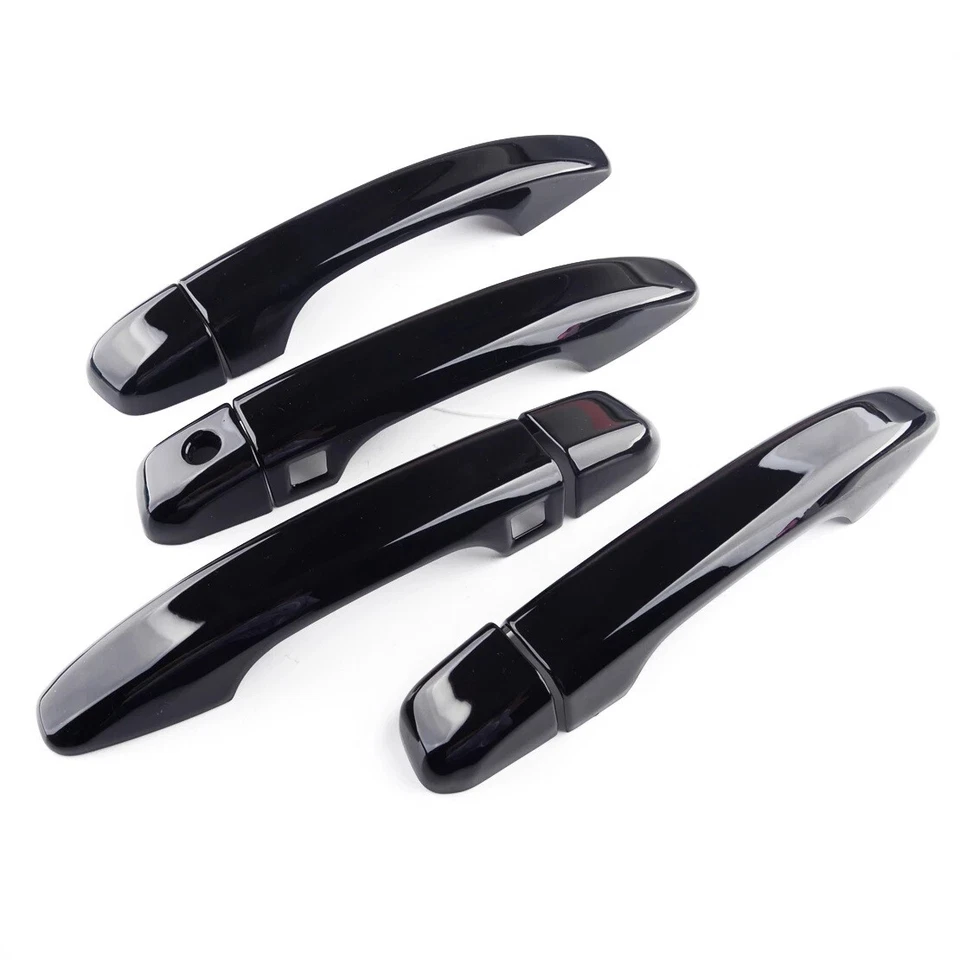 Cubiertas de manija de puerta negras brillantes para Honda Accord 2018-2022 con llave inteligente delantera Foto 2 de 4