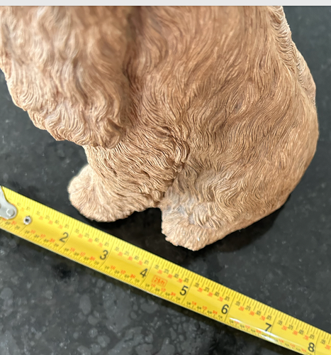 1985 Living Stone Signed Cocker Spaniel Dog Sculpture - 10” Tall-Vintage Art - Picture 8 of 23