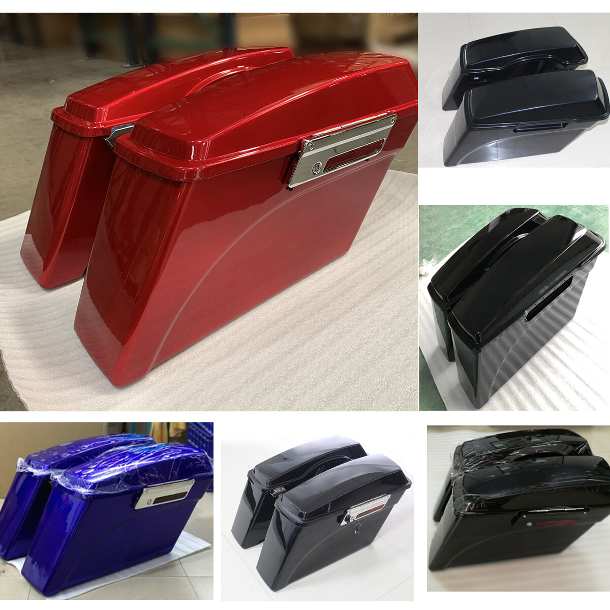 Kojem Hard Saddle Bags for 1993 - 2013 Harley Road Italy