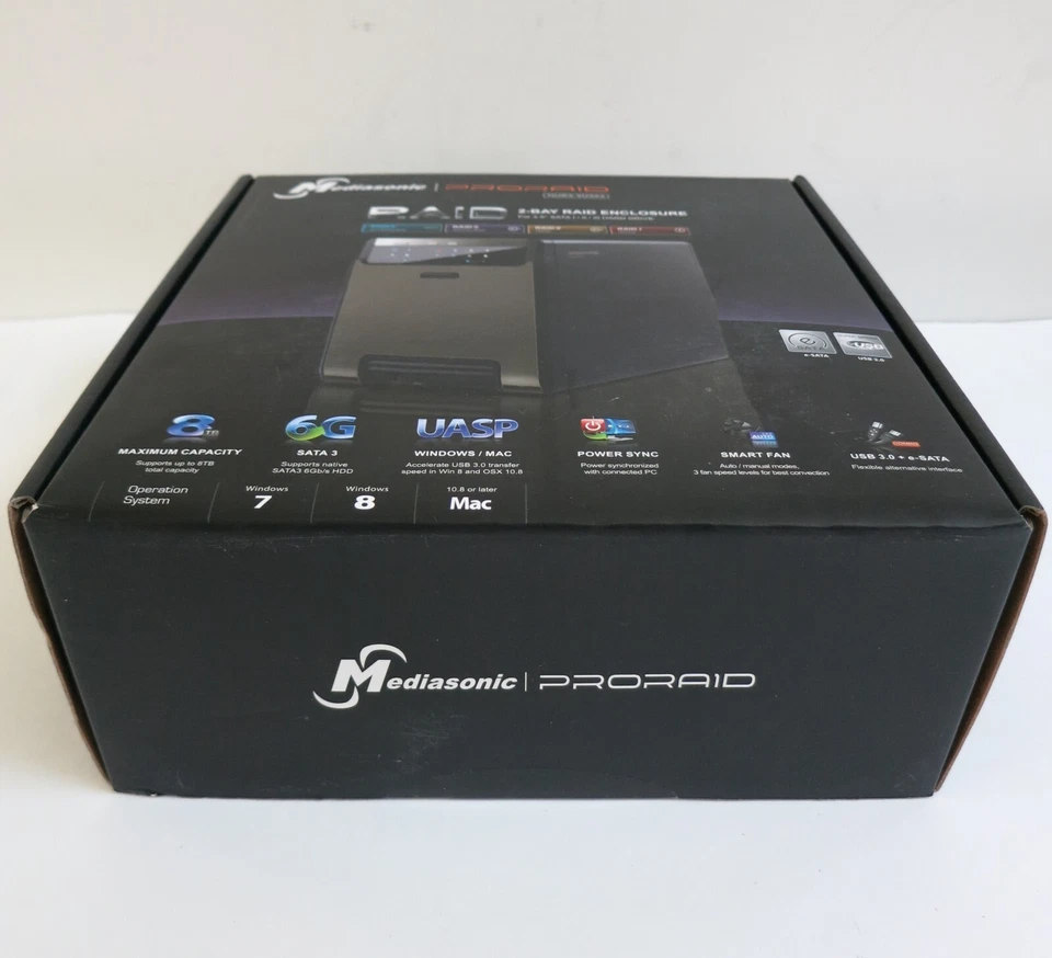 Mediasonic Proraid 2-Bay Raid Enclosure HUR3-SU3S3, New & Factory Sealed - Image 2 of 4