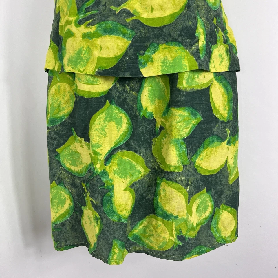 Vintage CL Carole Little Dress Feminino Pequeno 12P Sem Mangas Acima do Joelho Floral - Imagem 3 de 4