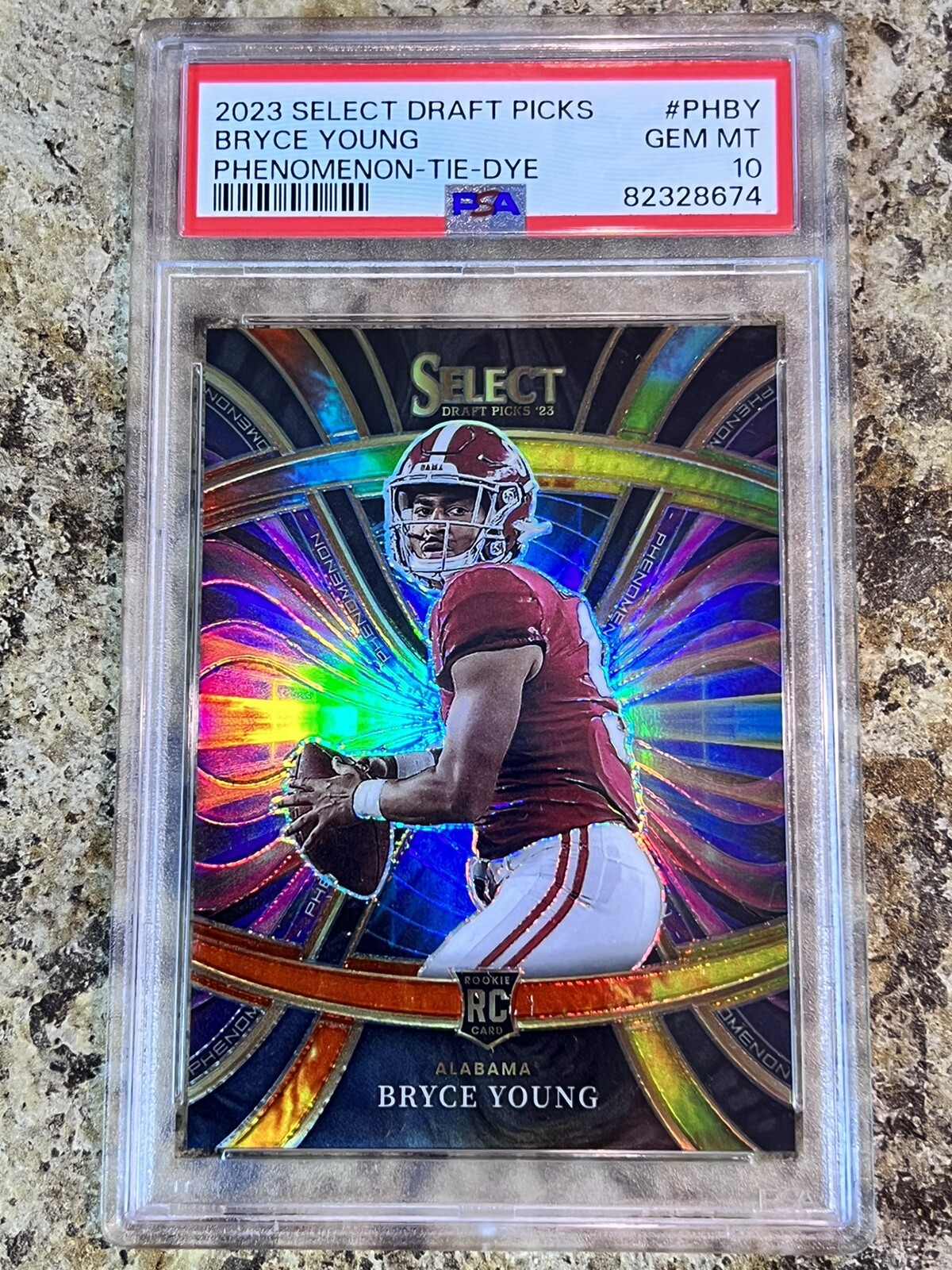 Bryce Young Panini Select Draft Picks Phenomenon #PHBY Tie-Dye