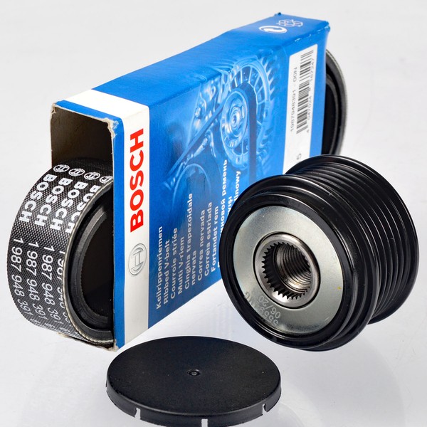 Bosch 6PK1215 Keilrippenriemen + Freilauf FüR Renault Clio Kangoo-image