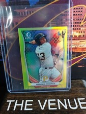 2014 Bowman Chrome Mini Factory Set Yellow Refractors #190 Harold Ramirez 1/25