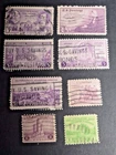 Collection 8 - 1932 US Stamp Commemoratives - 3 Cent - Used/NG/LH/F-VF