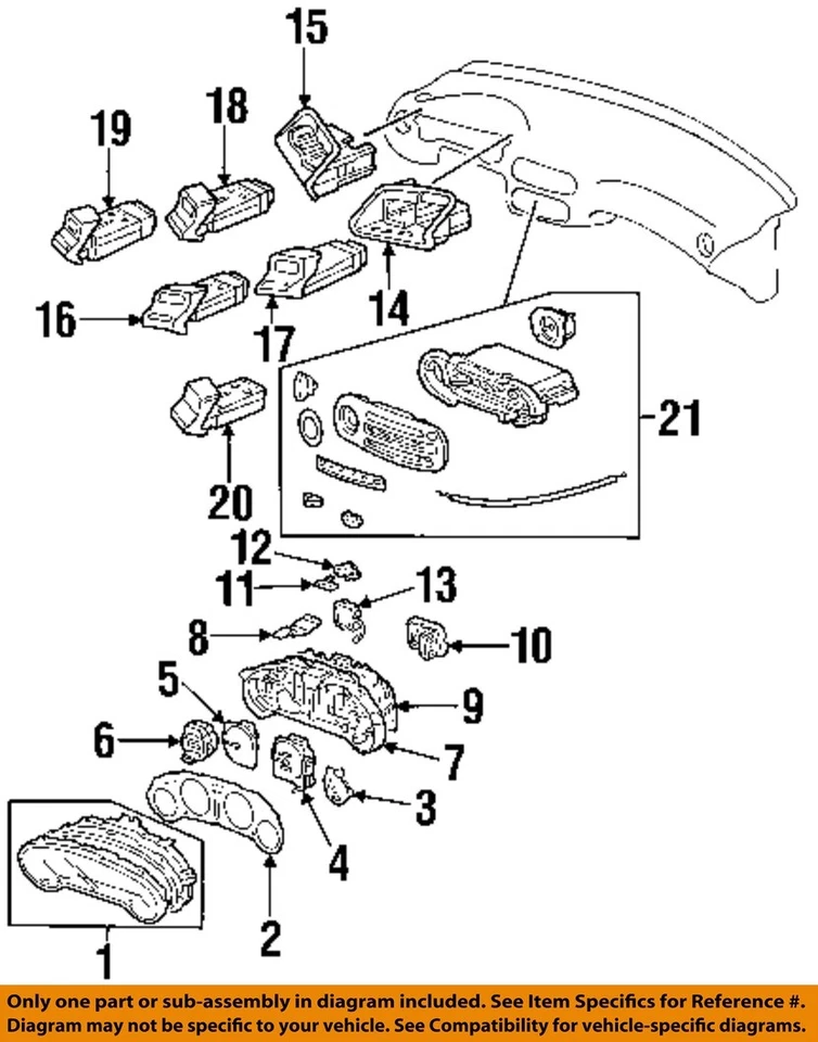 Medidor de velocímetro usado se adapta a: 1995 Honda Del Sol Cluster SI AT Grado A Foto 2 de 4